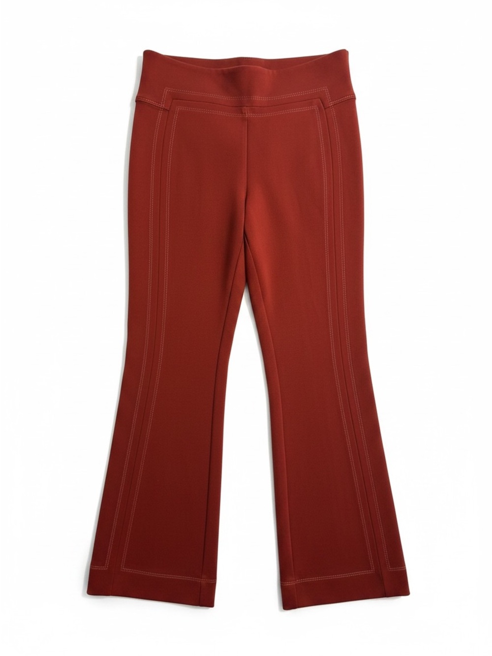 Anthropologie The Essential Trouser Women 6 Clay Rust Split‎ Flare Hem